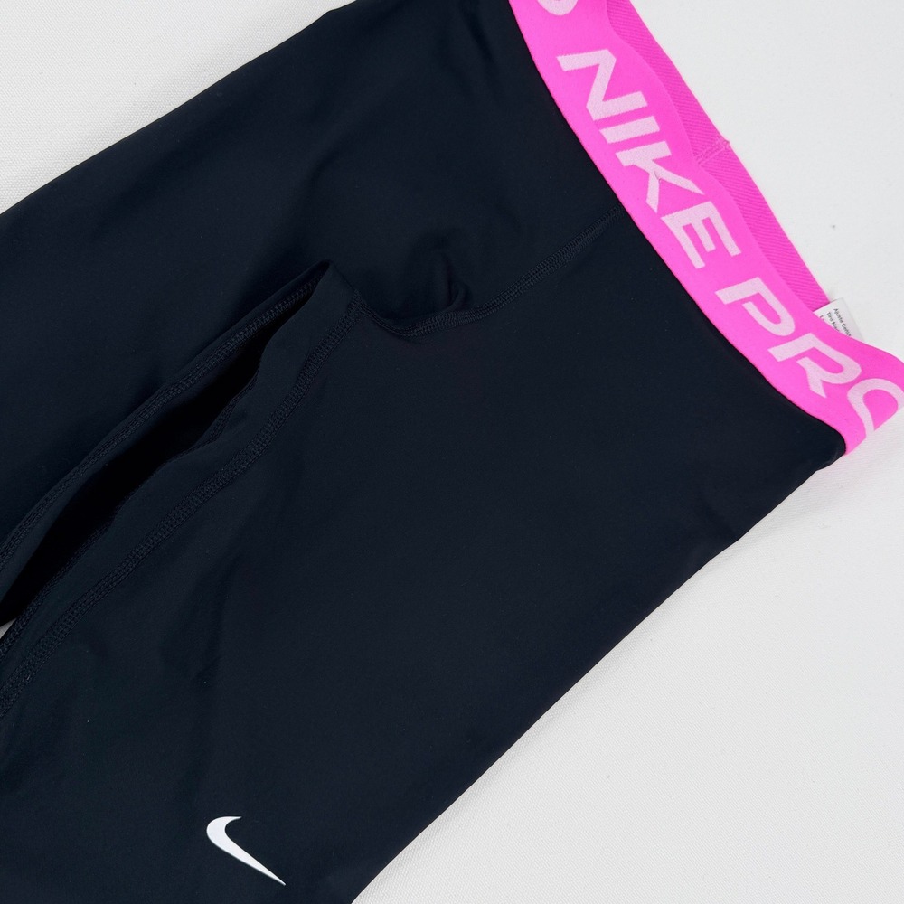 Nike Pro 365 Dri-FIT Leggings Women XS Black Pink Logo Tights NWT - Picture 11 of 14